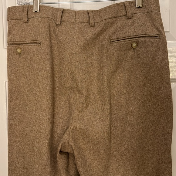 H.Stockton Vintage Tan Wool Trousers 36 - Made in the USA - Picture 6 of 8